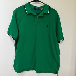 Ralph Lauren Polo Shirt, Color- Green, Men’s Size Large, 100% Cotton